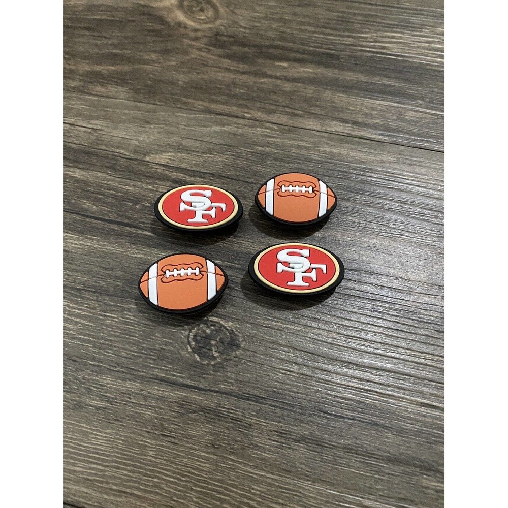 San Francisco 49ers Football Team Charm For Crocs Shoe Charms - 4 Pieces